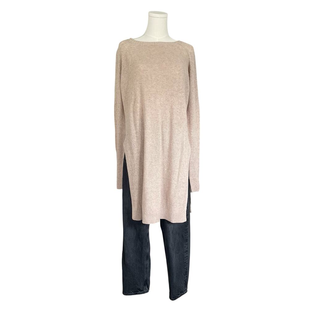 MOTH Long Sweater Over Sized Knit High Side Slits, Women's M, Lagenlook Boho